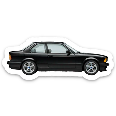 BMW Car in Black from Side sticker
