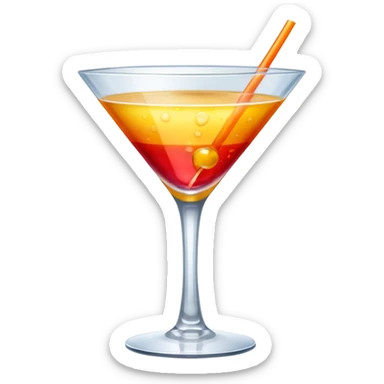 cocktail glass sticker