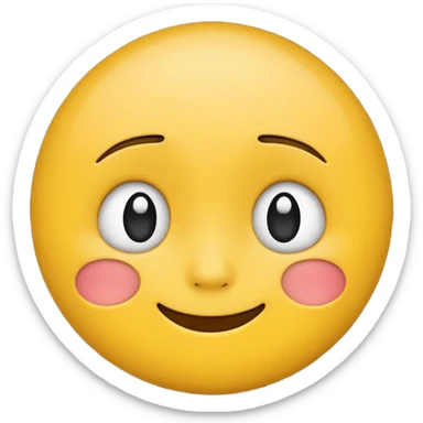 mix of these two 🥺☺️ but make it classic emoji not woman or man face and without hearts and a little bit sad but still smile sticker