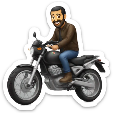 moto with armenian man sticker
