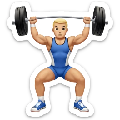 powerlifter converse-shoes clean and jerk exercise sticker