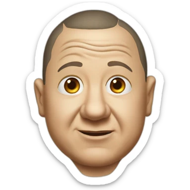 Curly Howard of the three stooges sticker