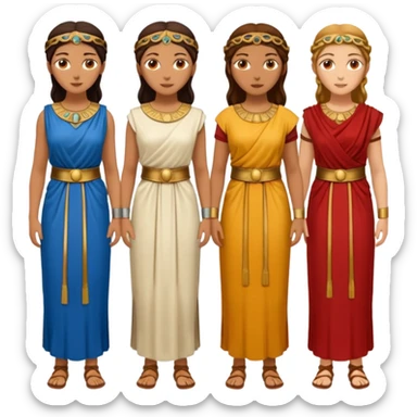 mujer cartagineses y romanos cuerpo entero sticker