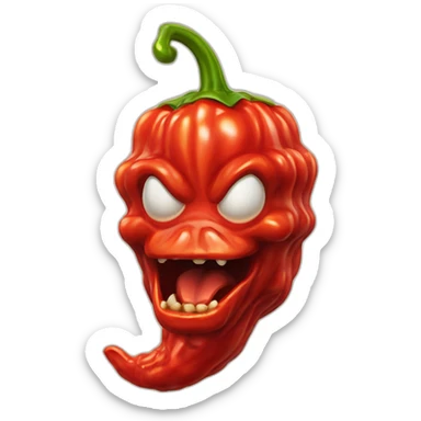 chili pepper TRINIDAD MORUGA SCORPION sticker