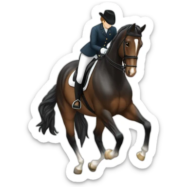 Cheval de dressage sticker