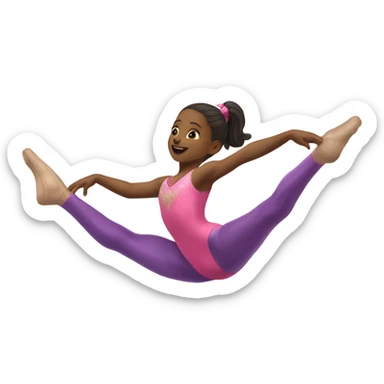 girl doing gymnastics sticker