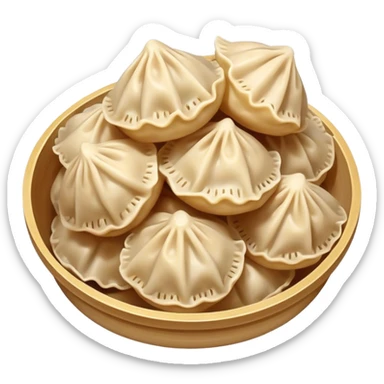 a handful buuz Mongolian dumplings sticker