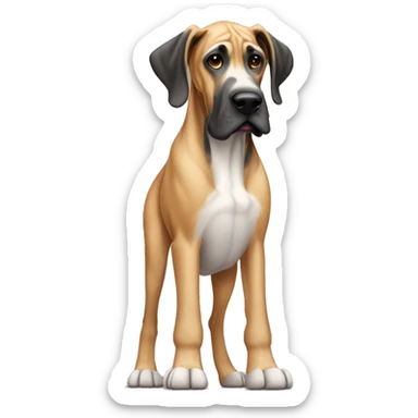 Great dane with a lot thin orangish tan and black stripes sticker