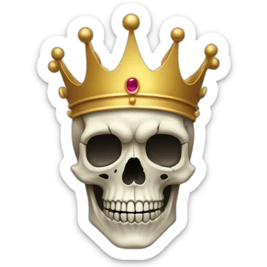 Skull with Crown and C sticker