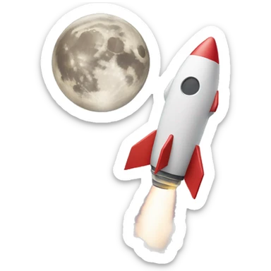 Guy with face hidden riding a rocket to the moon sticker