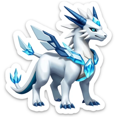 Modern Kyurem-reshiram-Glaceon-dialga-suicune-hybrid, full body sticker