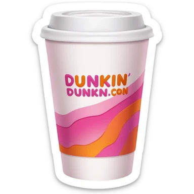 A Dunkin coffee cup but Megan thee stallion themed that says hotties run on Dunkin  sticker