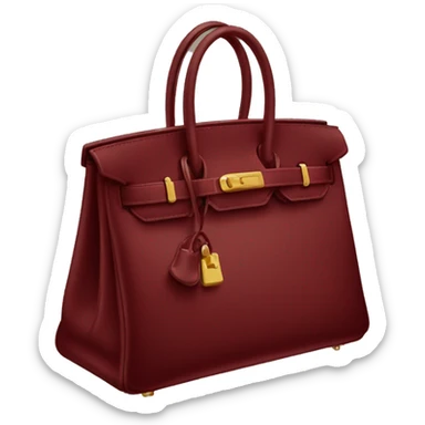 dark red hermes birkin bag sticker