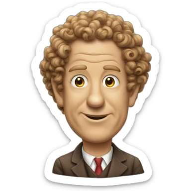 Curly joe of the three stooges sticker