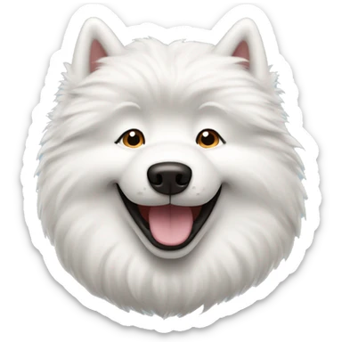 samoyed dog smiling sticker