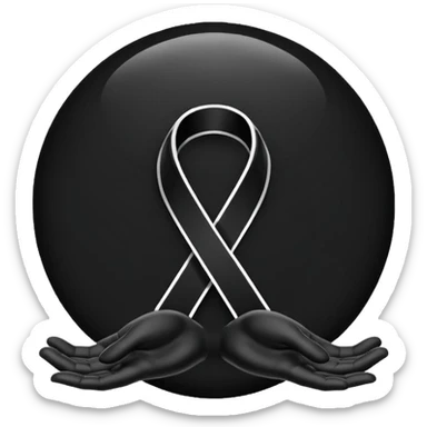 I want a black World Cancer Day logo emoji sticker