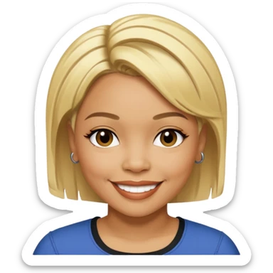 Tionne T-Boz Watkins with short blonde hair sticker