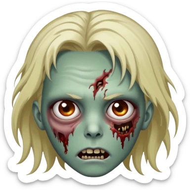 Faça um emoji de zumbi que se pareça comigo. sticker
