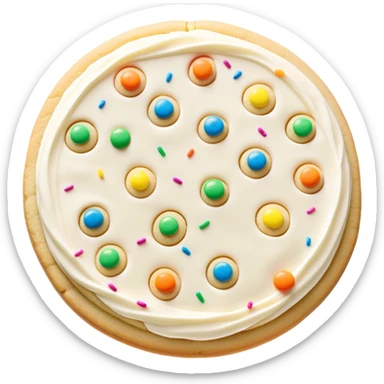 Platter of Vanilla buttercream sugar cookies with rainbow sprinkles  sticker