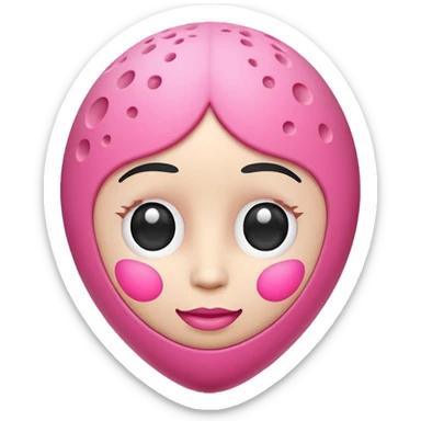 beauty blender, Learn the style of Apple’s iOS system emojis and convert the entire object from the photo into a 3D avatar in that style. Imitate the shape, colors, textures, and characteristic details of the object.  sticker