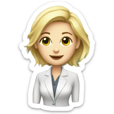 Businesswoman with a lot of money  sticker