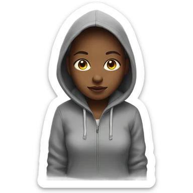 Girl in a hoodie  sticker