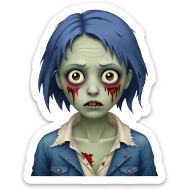 parisian zombie french woman  sticker