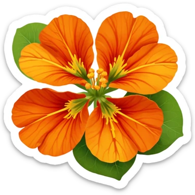 nasturtium flower sticker