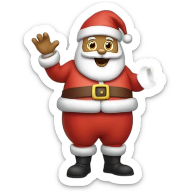 Santa Claus handing out presents sticker