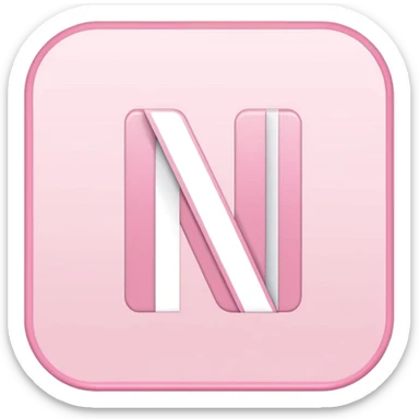 Netflix aesthetic "N" logo in pastel pink sticker