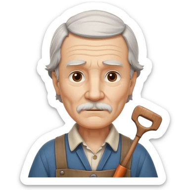 old master carpenter portrait, head and shoulders only, vintage clothing collar, wooden tool handle visible, wise expression, timeless craftsman vibe, 3D cartoon, mobile game icon style, clean background, no text, no watermark
 sticker
