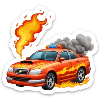 Car crashing out sticker