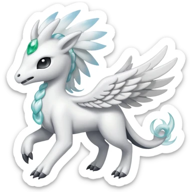 Meloetta-Reshiram-Pokémon-Fakémon-fusion-hybrid-creature sticker