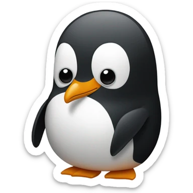 Penguin with kelly lucas head sticker