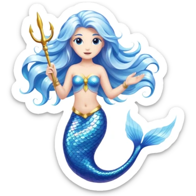 mermaid unicorn hybrid sticker