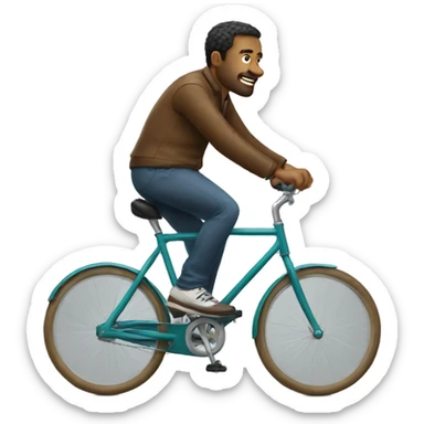 Man riding a bicycle  sticker