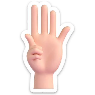 hand making the 'OK' gesture, white skin tone, 3D emoji style sticker