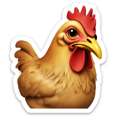 Jason Segel as a chicken sticker