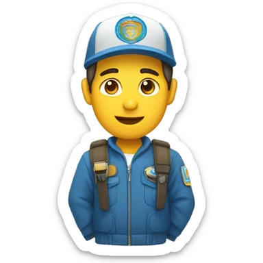 Un hombre con braba y gorra joven sticker