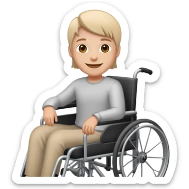 singe en fauteille roulant  sticker