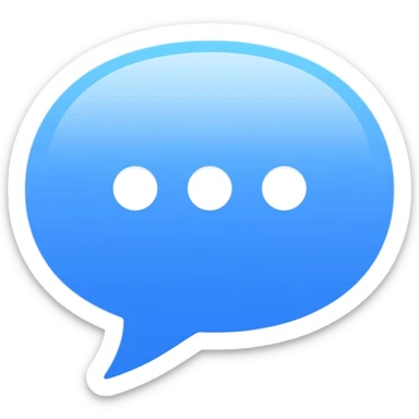 white facebook messenger sticker