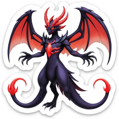 Yveltal-Darkrai-Lunala-Fakémon-hybrid-creature (full body)  sticker