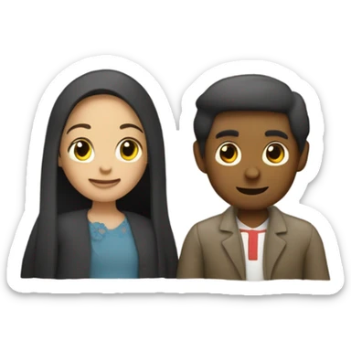 Muchacho abrazando a muchacha sticker