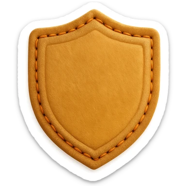 <StylePrompt>
  <Name>Minimal Felt Appliqué Icon</Name>
  <Description>
    A soft, handcrafted felt icon style with lightly padded forms, simple shapes, and clean outlines. Features slightly more visible stitching for tactile charm while maintaining a low-detail aesthetic.
  </Description>
  <VisualProperties>
    <Material>Felt</Material>
    <Texture>Soft, matte surface with subtle fiber detail</Texture>
    <Stitching>
      <Type>Threaded edge stitch</Type>
      <Color>Muted orange or warm brown</Color>
      <Pattern>Evenly spaced running stitch around edges</Pattern>
      <Thickness>Medium (approximately 10% more pronounced than minimal)</Thickness>
      <Contrast>Moderate (stitch color clearly distinct from base felt)</Contrast>
    </Stitching>
    <Padding>Low to moderate—slightly raised but not deeply dimensional</Padding>
    <Edges>Smooth and rounded with clean curves</Edges>
    <ColorPalette>
      <Primary>Warm yellows, oranges, and browns</Primary>
      <Accent>Dark brown for facial features</Accent>
      <Background>Neutral off-white or soft beige</Background>
    </ColorPalette>
  </VisualProperties>
  <FacialFeatures>
    <Eyes>Small round dots</Eyes>
    <Nose>Simple oval or triangle</Nose>
    <Mouth>Minimal curved line or none</Mouth>
    <DetailLevel>Low</DetailLevel>
  </FacialFeatures>
  <Rendering>
    <Lighting>Soft and diffused</Lighting>
    <Shadows>Subtle, barely visible</Shadows>
    <Perspective>Front or side profile, flat angle</Perspective>
  </Rendering>
  <Applicability>
    <SubjectType>Animals, symbols, objects</SubjectType>
    <OutputFormat>Icon, patch, or sticker</OutputFormat>
  </Applicability>
</StylePrompt>

{subject} = shield sticker