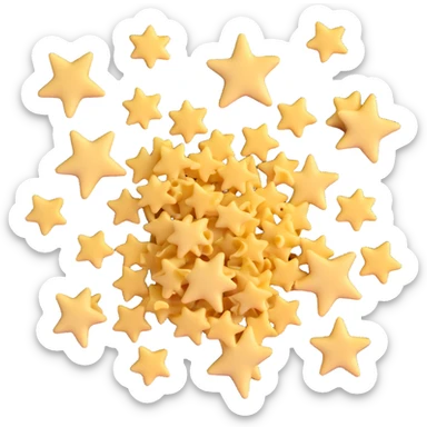 stelline pasta scattered in a playful arrangement sticker