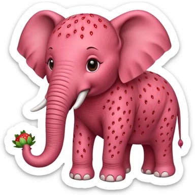 Hazme un elefante con piel de fresa sticker