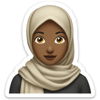 hijabi with pashmina scarf loosely tied sticker