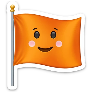 I want a flag  🚩🚩 like this but flag should be orange don't change shape just change color sticker