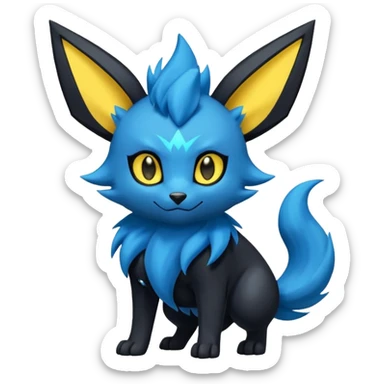 Eeveelution-Luxray-Luxio-fusion-hybrid-animal-Fakémon-Pokémon-creature sticker