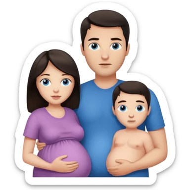 pregnant woman being burned in the face of a very handsome man sticker